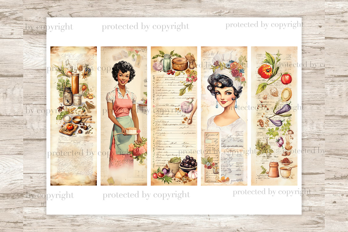 Cookbook Bookmarks, a Food Illustration by GlamArtZhanna (Photo 3 of 3)