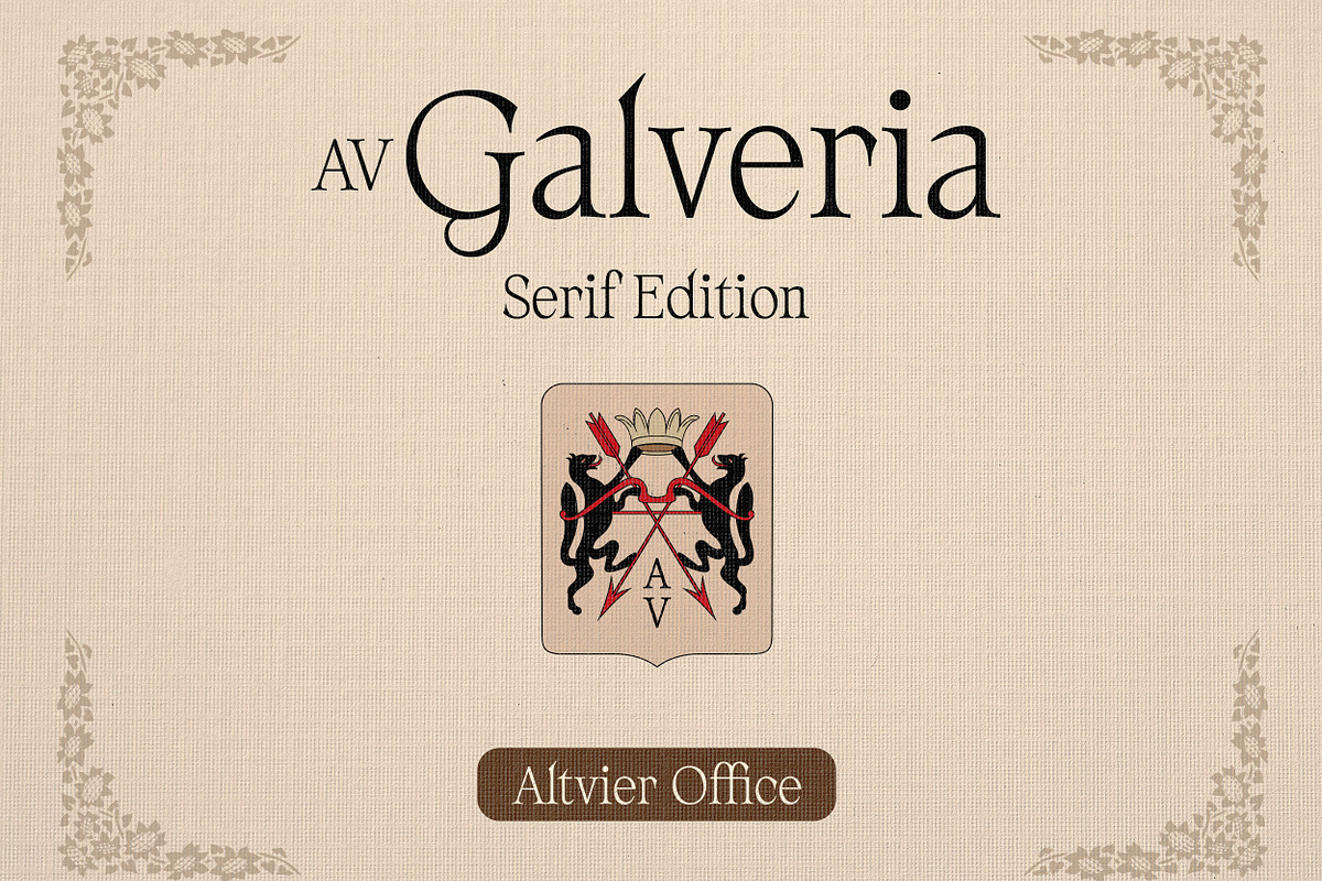 AV Galveria - Display Serif Font, a Serif Font by Uncarving (Photo 1 of 20)