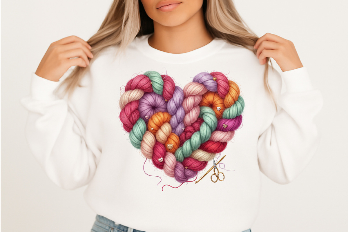 Crochet Style Love Png,Faux Knitted, an Illustration by Designking (Photo 3 of 6)