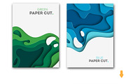 Banners paper cut, colorful set, a Flyer Template by Vitaliy Starkov (Thumbnail 3 of 11)
