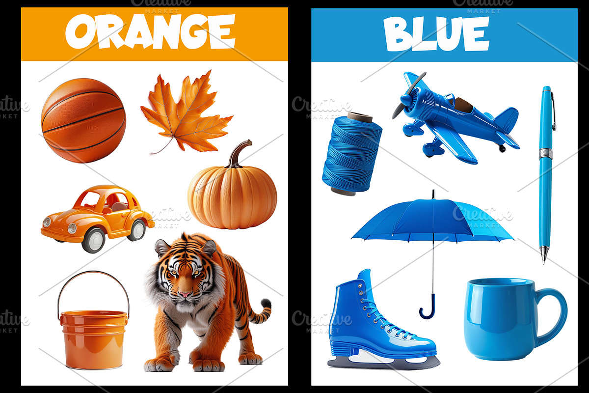 Colors. Eductaional cards for kids, a Graphic by Bunny's Little Shop (Photo 2 of 2)