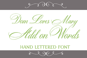 Sale-Dom Loves Mary Add On Words