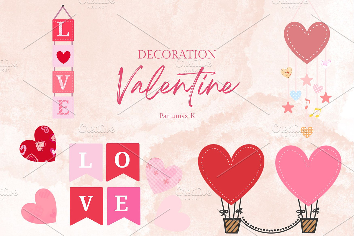 Valentine Decoration Elements, a Graphic by PKshop (Photo 1 of 3)