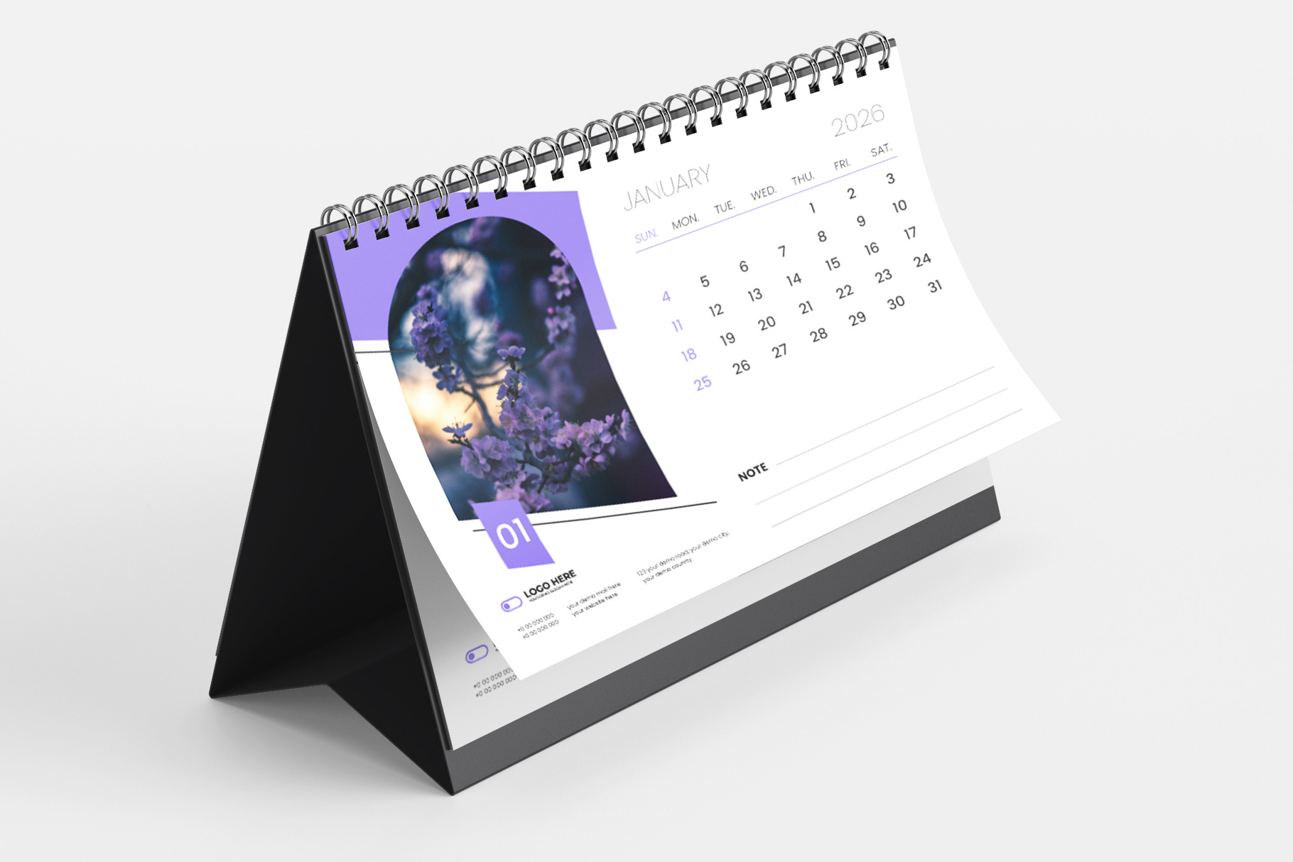 2026 desk calendar design template, a Stationery Template by Tanmoy Topu