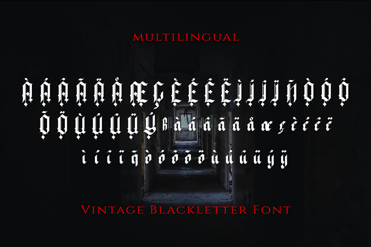 Xavierious Letter - Vintage Blacklet, a Blackletter Font by Meizzaluna Design (Photo 5 of 10)