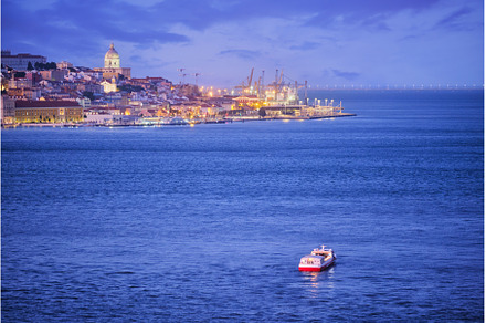 View of Lisbon view over Tagus river, an Architecture Photo by f9photos
