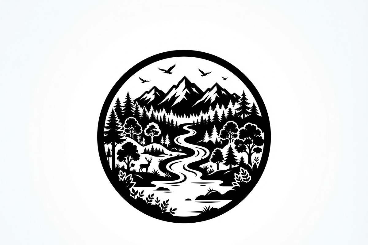 60 Eco Globe Landscape Silhouette, a Technology Illustration by Amazin_art (Photo 44 of 44)