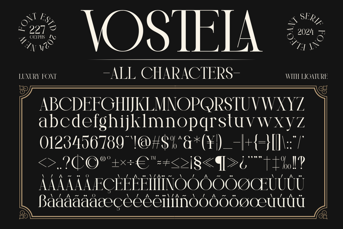Vostela - Elegant Serif Display, a Serif Font by MaikoHatta (Photo 6 of 6)
