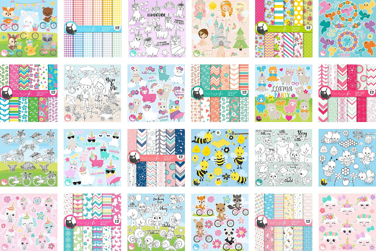 Spring Fever Bundle - 2000 in 1, an Animal Illustration by PrettyBundles (Photo 2 of 5)