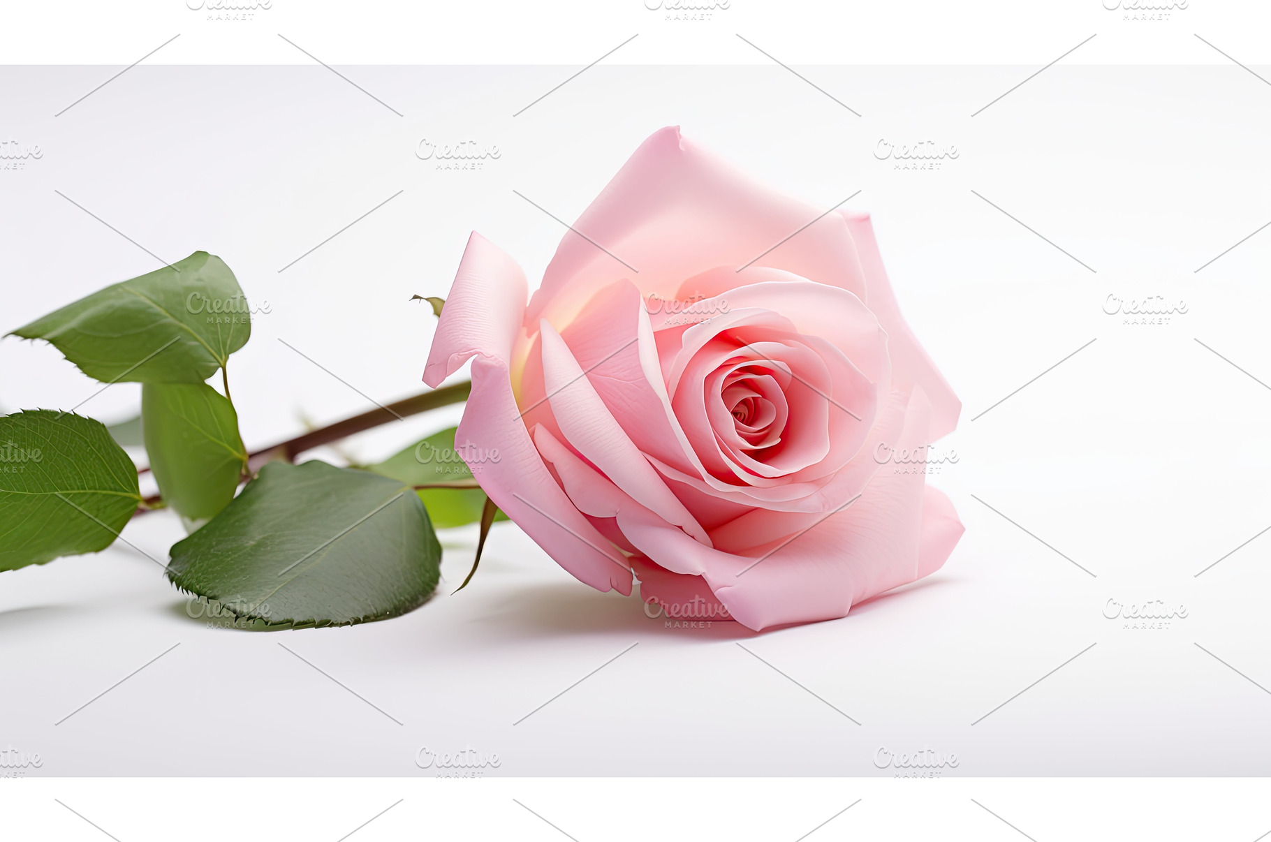 delicate pink roses on white ai, a Background Photo by pikepicture