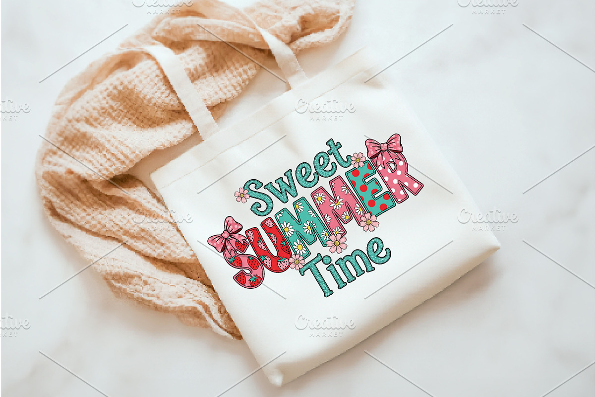 Sweet Summer Time PNG, an Illustration by Watercolor design (Photo 3 of 3)