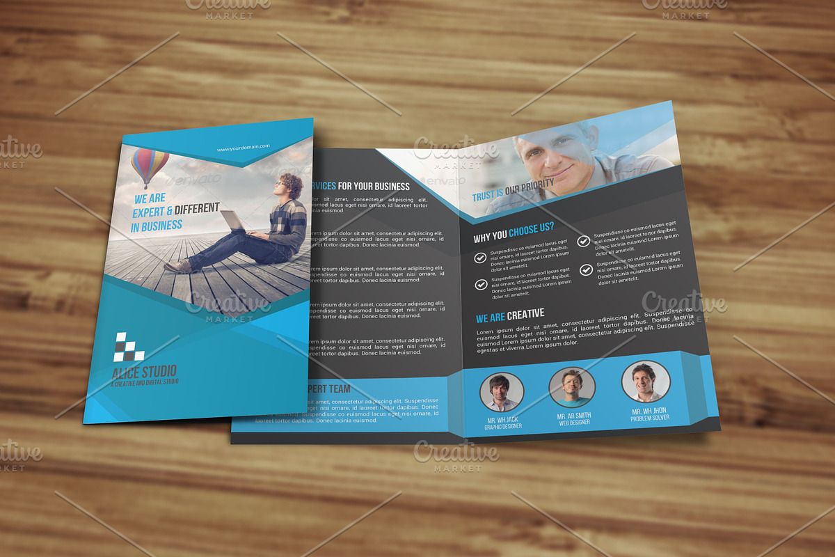 Corporate Bi Fold Brochure Template, a Brochure Template by Alice_s (Photo 1 of 7)