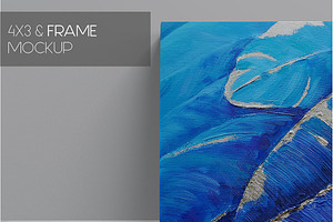 4x3 Realistic Canvas Mockup