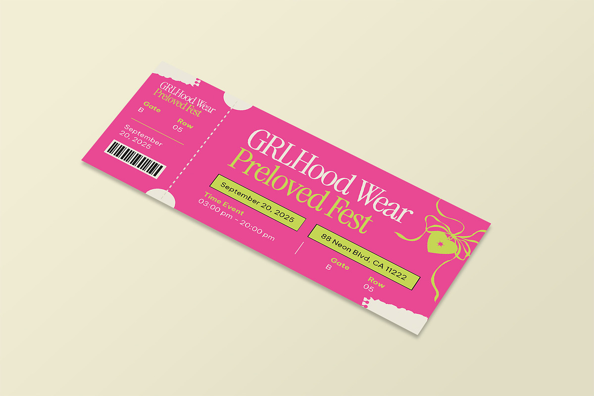 GRLHood - Ticket Event, a Card Template by StreaksideStd (Photo 3 of 3)