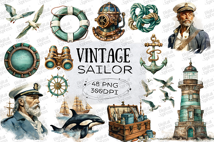 Vintage Sailor Clipart