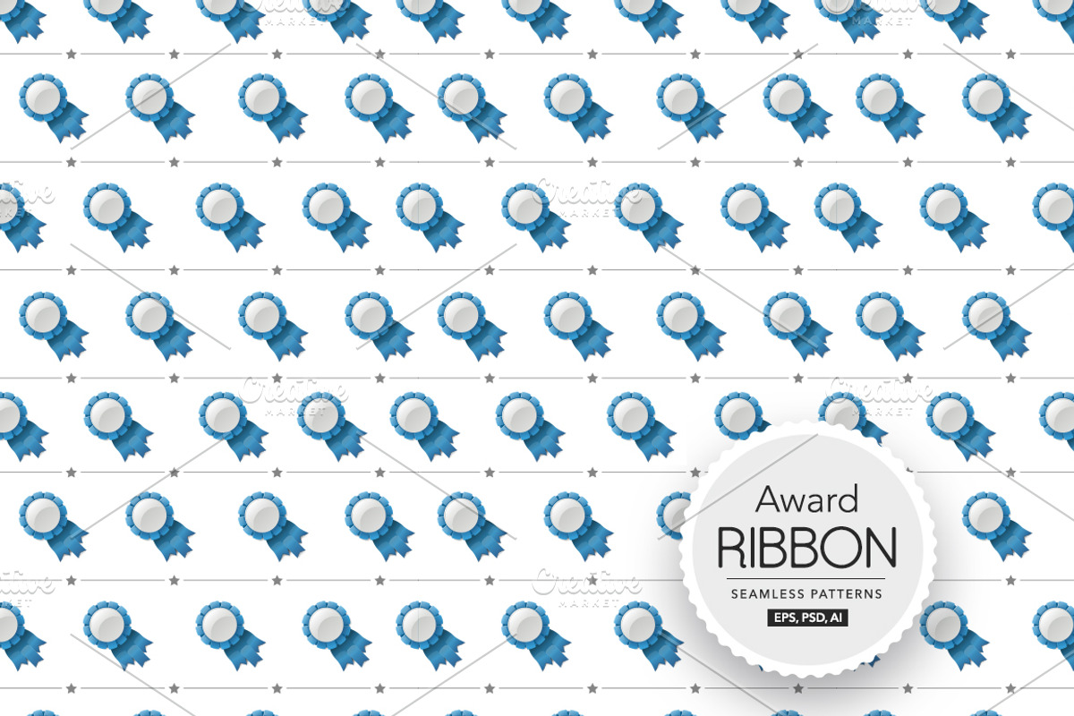 Award Ribbon Seamless Pattern, a Pattern Graphic by ToozDesign (Photo 6 of 10)