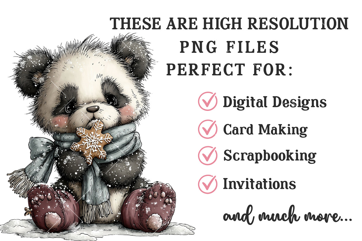 Whimsical Winter  Animal Clipart, an Illustration by OK Design (Photo 5 of 6)