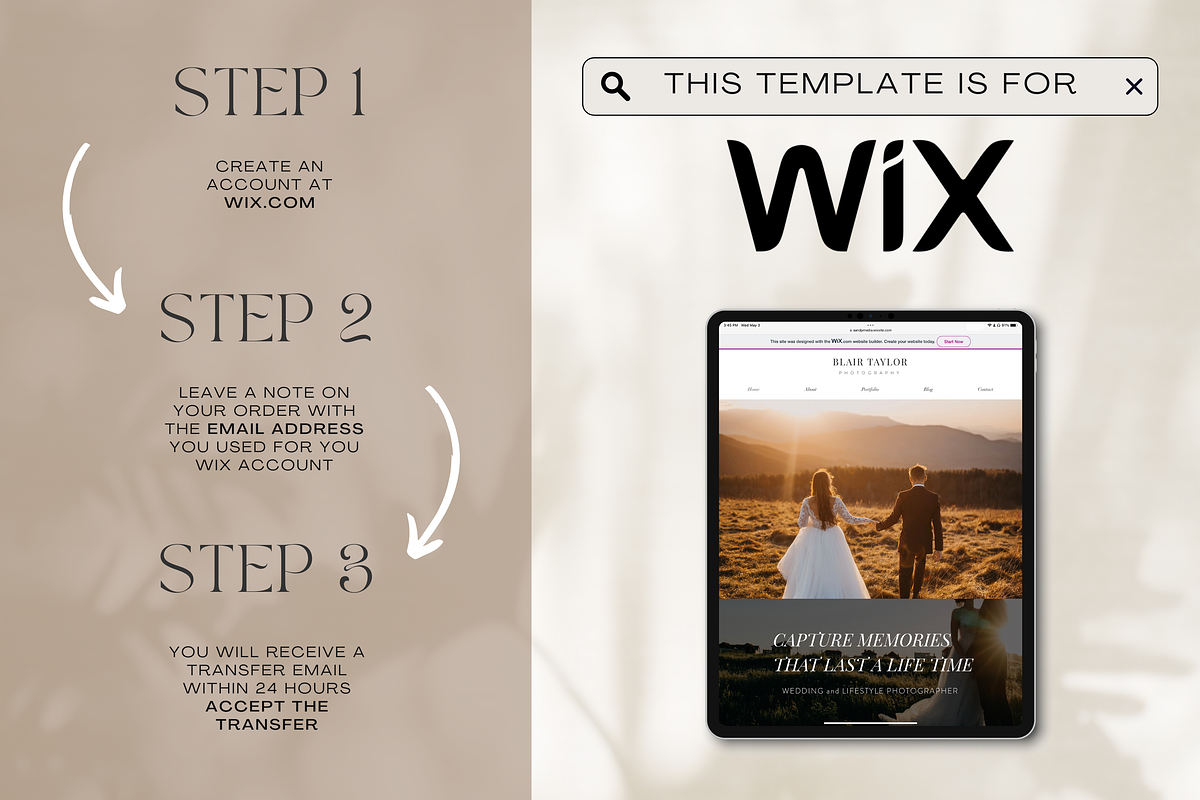 Wix Website Design for Photography, a Websites & App Template by Cosmic Design (Photo 4 of 9)
