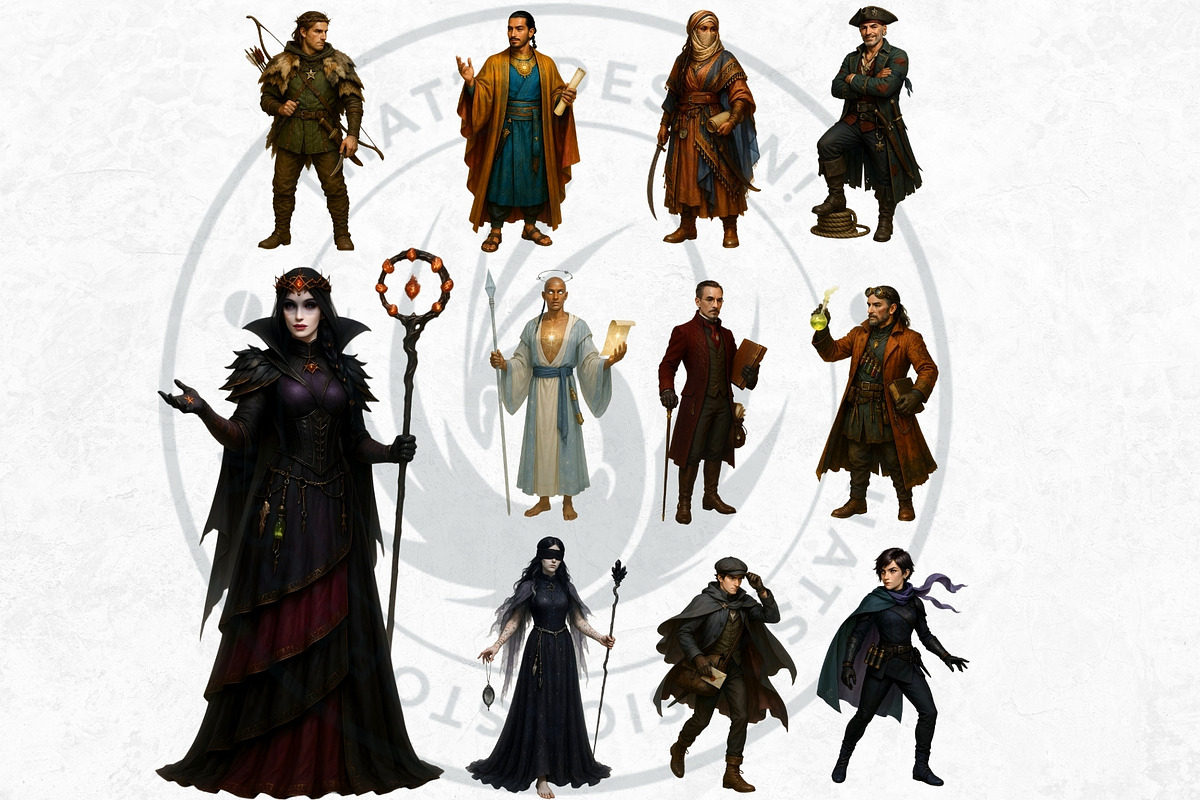 Royal court characters clipart Set, a Person Illustration by ThatsDesignArt (Photo 9 of 10)
