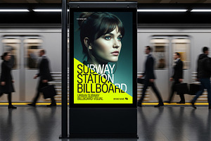 Subway Station Billboard Mockup PSD, a Product Mockup by graphypix