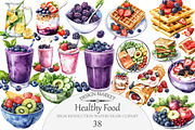 Healthy Food Clipart, an Illustration by Design Market (Thumbnail 1 of 4)