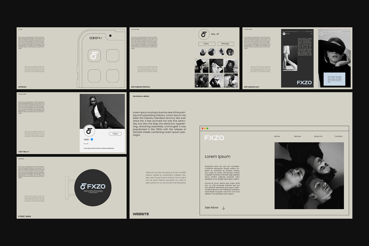 FXZO | Brand Guideline Template, a Branding & Logo Template by shaondesigns (Photo 7 of 8)