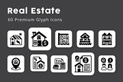 Real Estate Premium Glyph Icons, a Solid Icon by vectorstank (Thumbnail 1 of 2)