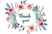 Thank You Card Set - Watercolor, an Illustration by hafijul (Thumbnail 7 of 13)