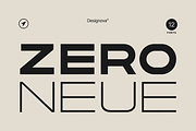 ZERO NEUE - The Headline Font Family, a Sans Serif Font by Designova® (Thumbnail 1 of 11)