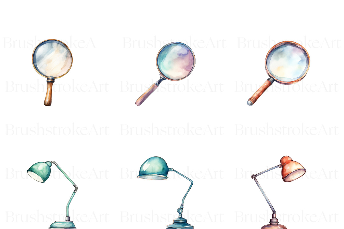 Watercolor Library Clipart, Reading, an Education Illustration by BrushstrokeArtGB (Photo 6 of 9)