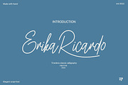 Erika Richardo Font, a Script Font by Ryan Rivaldo Vierra (Thumbnail 1 of 7)
