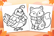 Fall Season Coloring Pages Vol. 2, a Seasonal Illustration by Inkivelle Studio (Thumbnail 2 of 3)