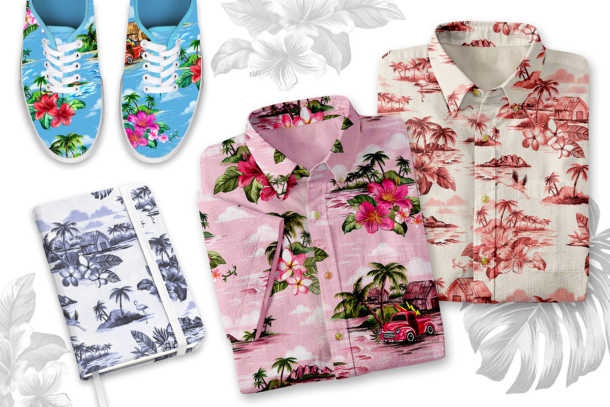 Vintage Hawaiian Illustration Pack, an Illustration by Lindy_doodle (Photo 5 of 8)