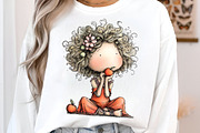 Watercolor Summer Fruit Girls Clipar, an Illustration by SinaCreation (Thumbnail 3 of 3)