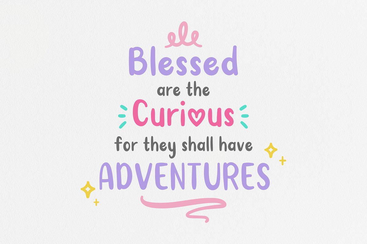 BeeHappy Font Duo with Doodles preview 7