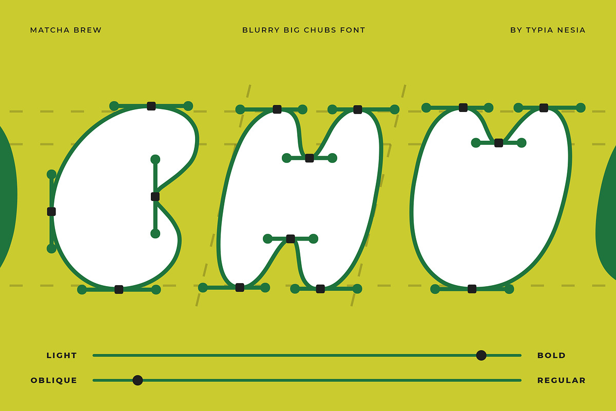 Matcha Brew - Blurry Bubble Font, a Sans Serif Font by Typia Nesia (Photo 9 of 12)
