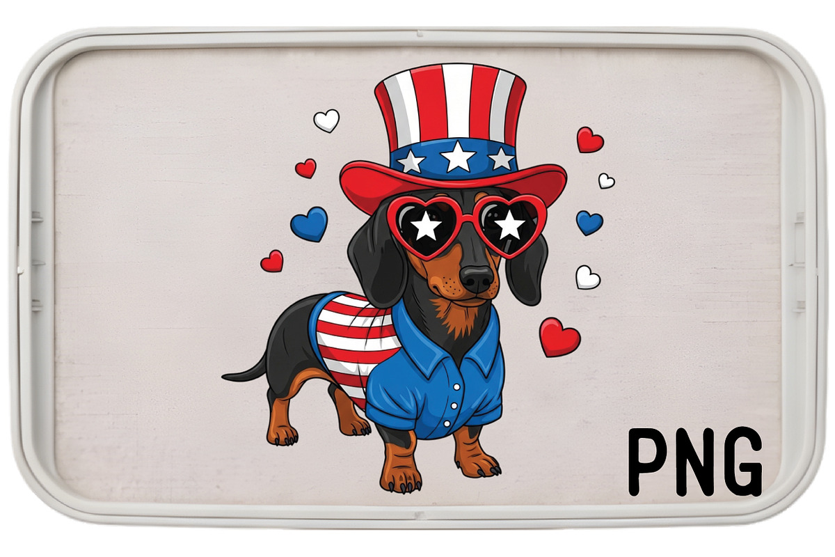 4th of July Dog Sublimation, an Illustration by Black Bird Studio (Photo 2 of 3)