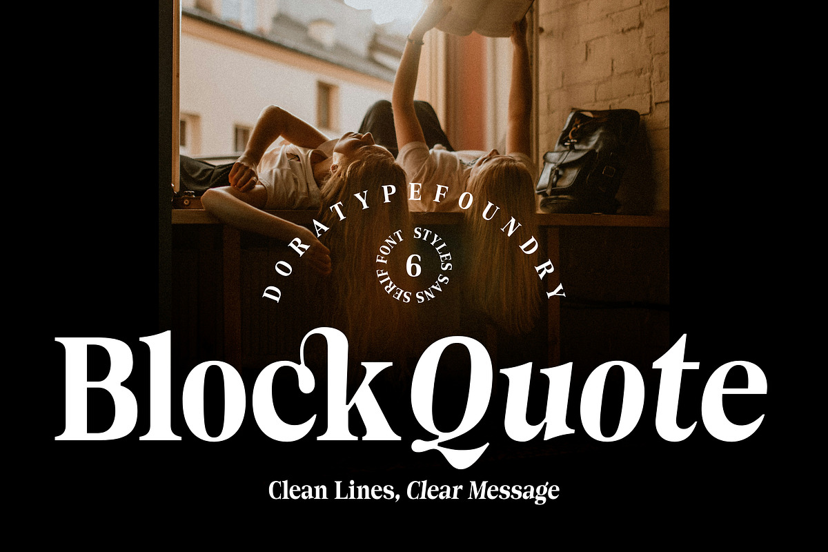 Block Quote Serif, a Serif Font by Dora Typefoundry (Photo 1 of 10)
