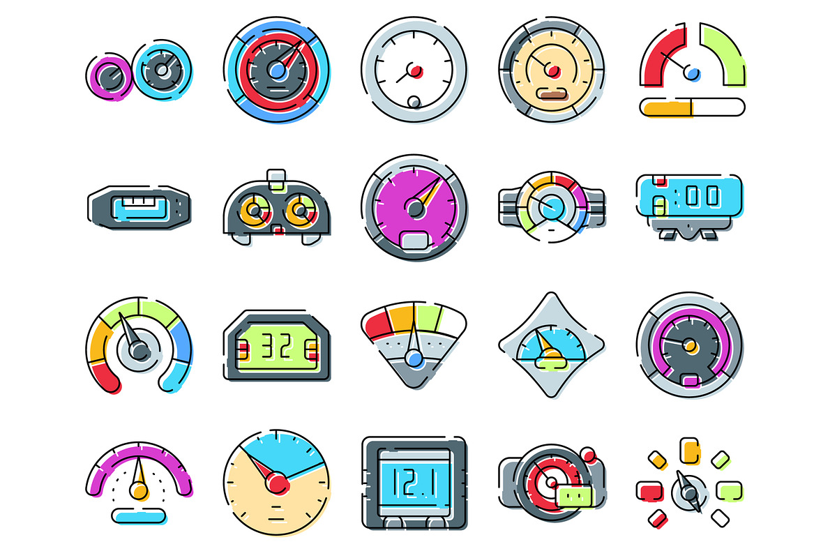 Car dashboard speed and level gauge, an Object Graphic by pikepicture (Photo 2 of 3)