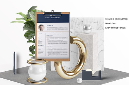 4 Page Resume/CV Template - Vince