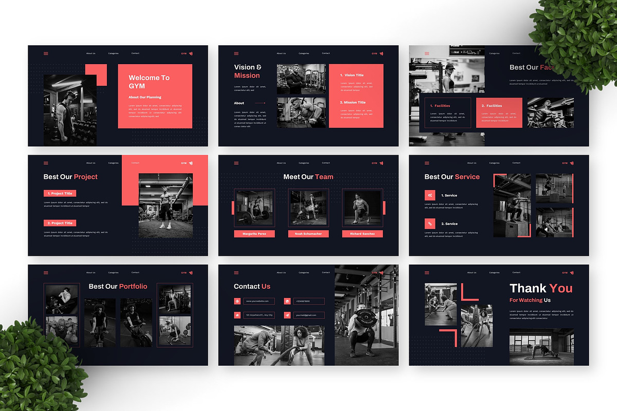 Gym - Fitness Google Slide, a Presentation Template by Deepslide Studio (Photo 3 of 4)