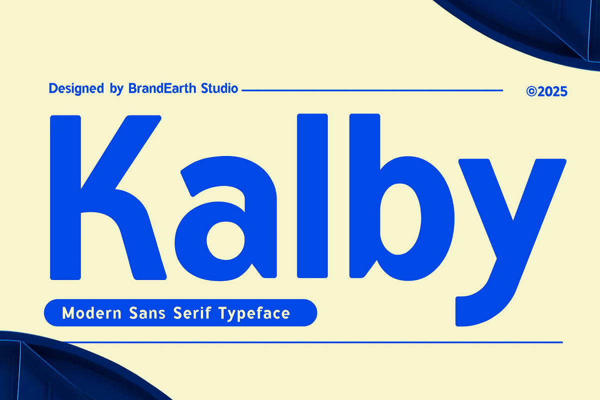 Kalby - Bold Rounded Sans Serif, a Sans Serif Font by Brand Earth (Photo 1 of 7)