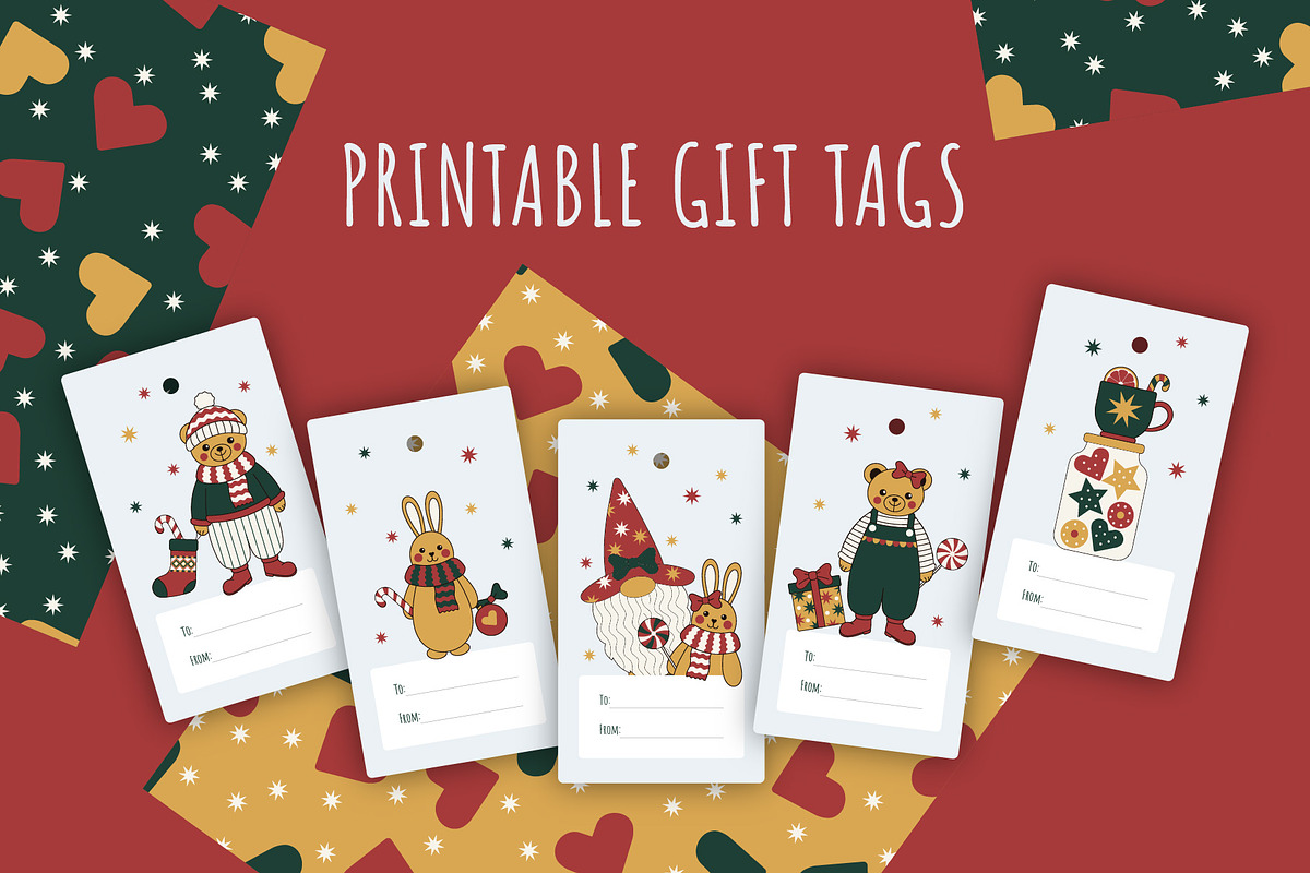Christmas Cards & Gift Tags Pack, a Card Template by Floralis (Photo 4 of 8)