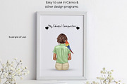 Back View Pet Mom Clipart Bundle, an Animal Illustration by ColorfulPT (Thumbnail 3 of 8)
