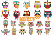 Owls Set, an Animal Illustration by RalucaGheorghe (Thumbnail 1 of 3)