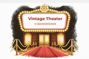 Vintage Theater Marquees, a Background Graphic by karenfoleyphoto