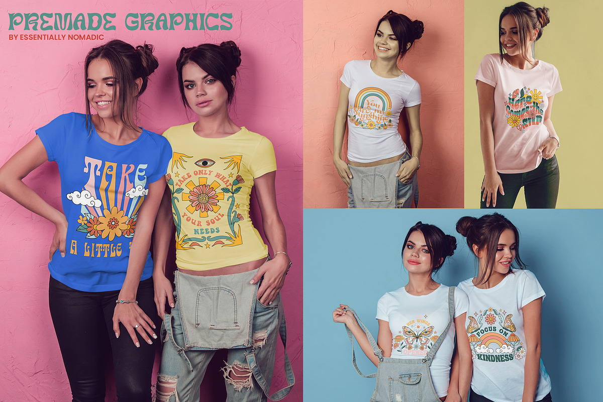 Retro Optimism Graphic Collection, an Illustration by Essentially Nomadic