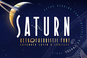 Saturn - retro futuristic font, a Font by Shimanov Types (Thumbnail 1 of 6)