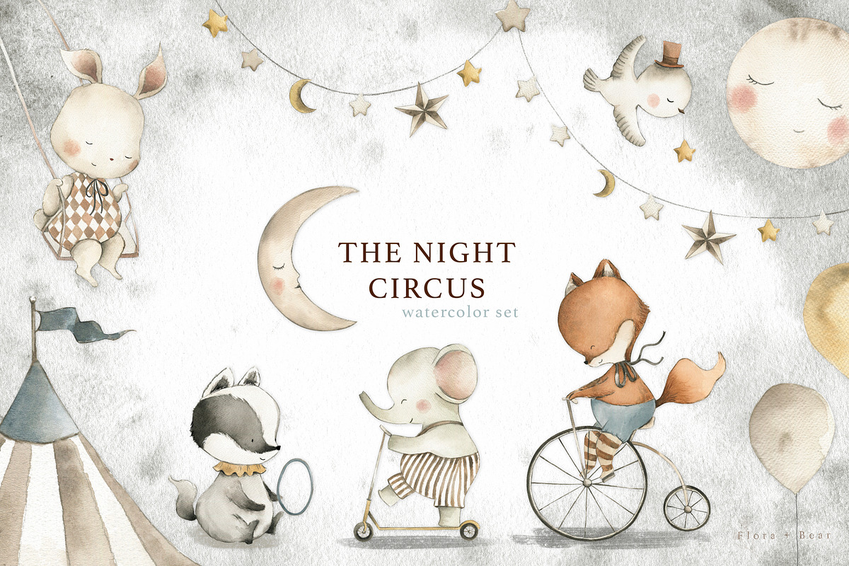 The Night Circus, an Animal Illustration by Flora+Bear (Photo 1 of 7)