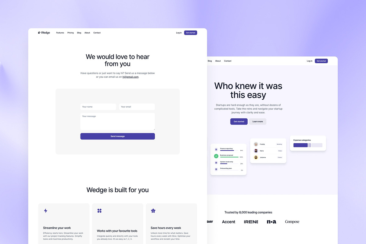 Wedge SaaS Template · Framer, a Landing Page Template by Bryn Taylor (Photo 5 of 5)